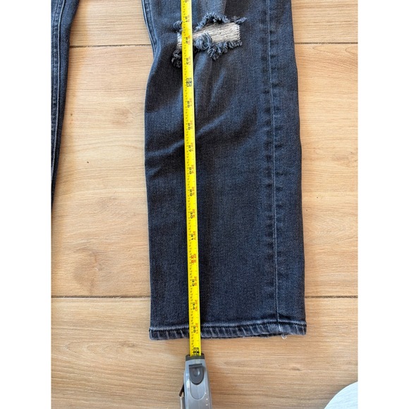 Rag & Bone Nina High Rise Ankle Flare Jeans Distressed Black W2947C104 Size 27 - Picture 4 of 5